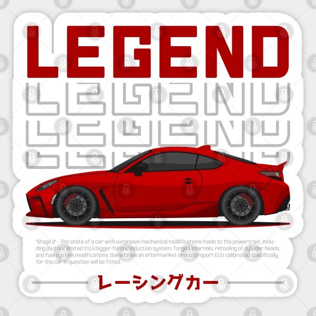 Tuner Red GR86 JDM Sticker by GoldenTuners